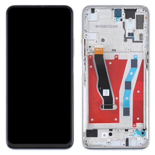 For Honor 9X HLK-AL00, HLK-TL00 LCD Screen and Digitizer Assembly + Frame Replacement Part (COG) (Grade C, without Logo) - Icelandic White