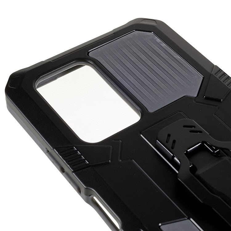 For Infinix Note 10 Pro Belt Clip Kickstand Phone Case Cover Hard PC Soft TPU Rugged Drop Shockproof Protective Cover - Grey