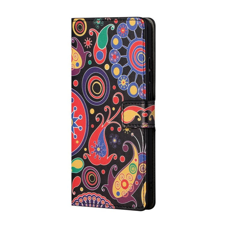 For Google Pixel 7a Pattern Printing PU Leather Wallet Cover Stand Magnetic Closure Protective Phone Case - Jelly Fish