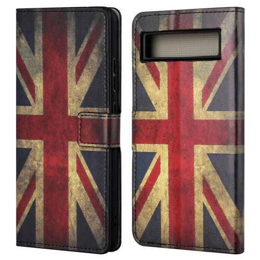 For Google Pixel 7a Pattern Printing PU Leather Wallet Cover Stand Magnetic Closure Protective Phone Case - Union Jack