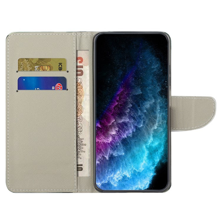 For Samsung Galaxy A34 5G Pattern Printing PU Leather Flip Folio Case Cross Texture Shockproof TPU Inner Shell Wallet Stand Phone Cover - Tower