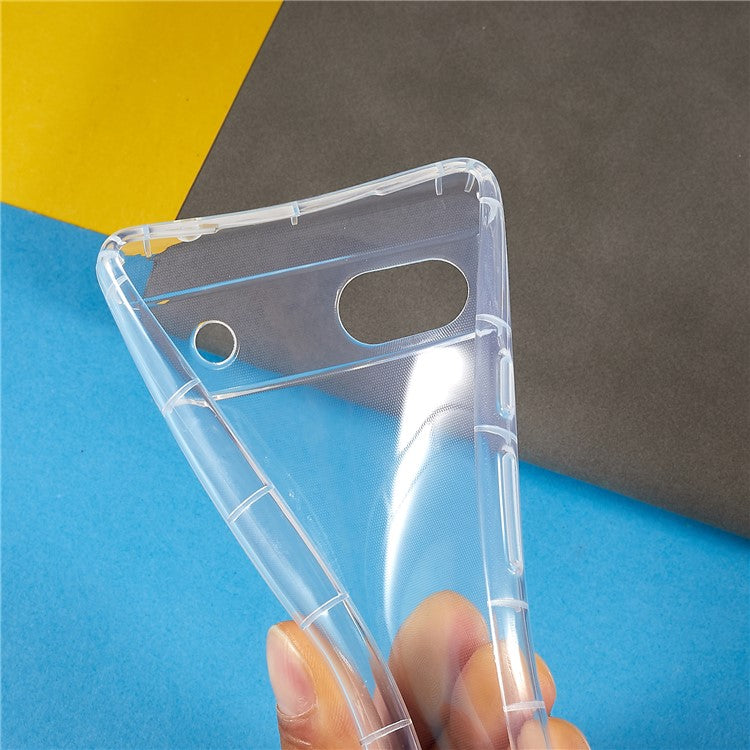 Phone Case for Google Pixel 6a, Collision Resistant Airbag Protection Transparent TPU Back Cover