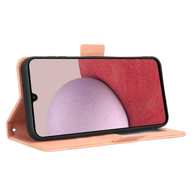 For Samsung Galaxy A14 5G / A14 4G PU Leather Wallet Shockproof Case Multiple Card Slots Stand Magnetic Full Body Protective Phone Cover - Pink
