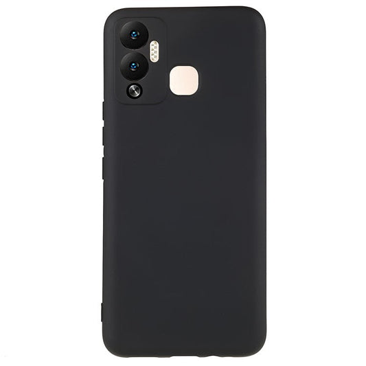 For Infinix Hot 12 Play 4G Case Arc Edge 2.0mm Thick TPU Shockproof Protective Phone Cover - Black