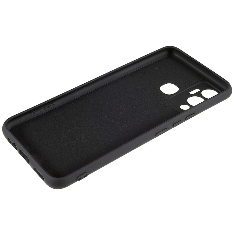 For Infinix Hot 12 Play 4G Case Arc Edge 2.0mm Thick TPU Shockproof Protective Phone Cover - Black