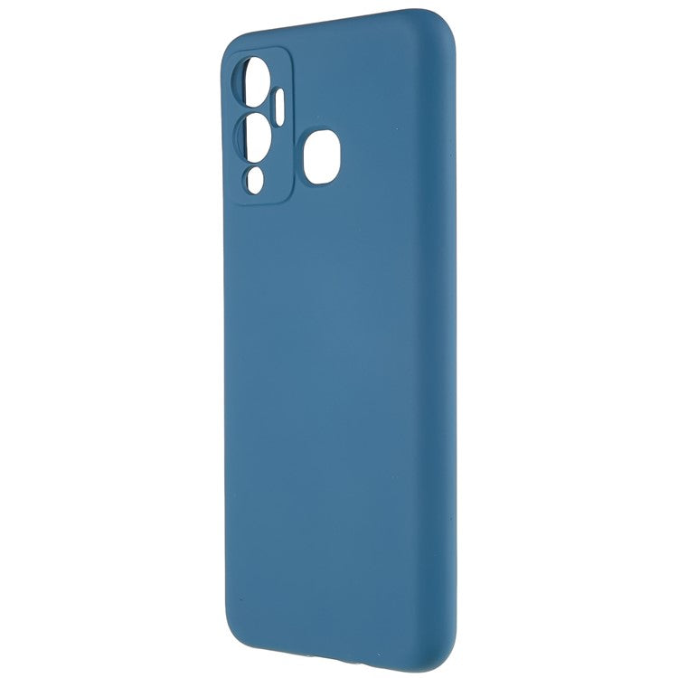For Infinix Hot 12 Play 4G Case Arc Edge 2.0mm Thick TPU Shockproof Protective Phone Cover - Blue