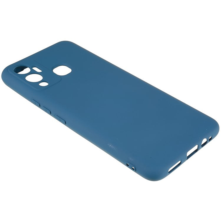 For Infinix Hot 12 Play 4G Case Arc Edge 2.0mm Thick TPU Shockproof Protective Phone Cover - Blue