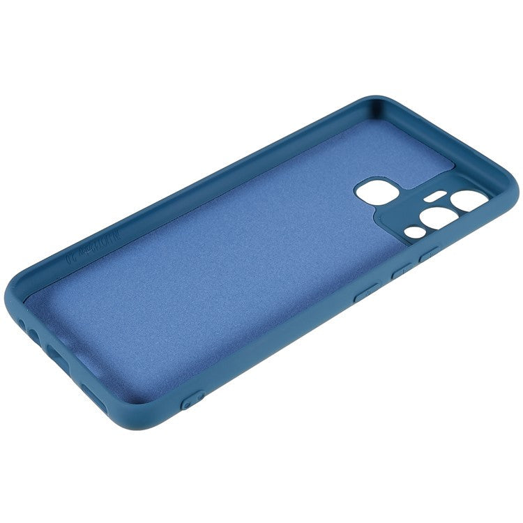 For Infinix Hot 12 Play 4G Case Arc Edge 2.0mm Thick TPU Shockproof Protective Phone Cover - Blue