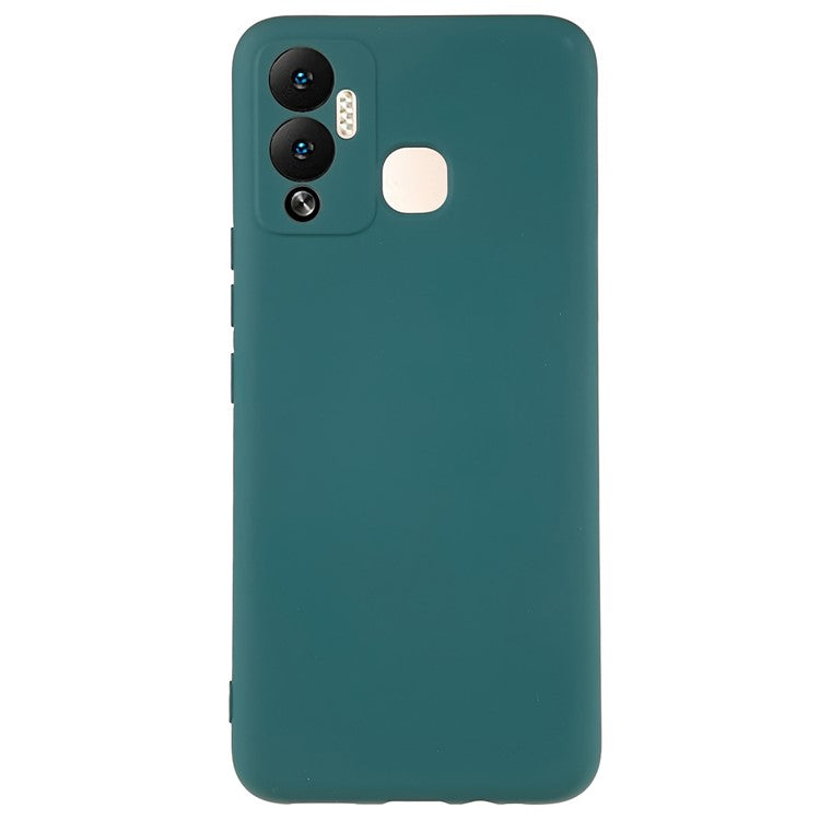 For Infinix Hot 12 Play 4G Case Arc Edge 2.0mm Thick TPU Shockproof Protective Phone Cover - Midnight Green