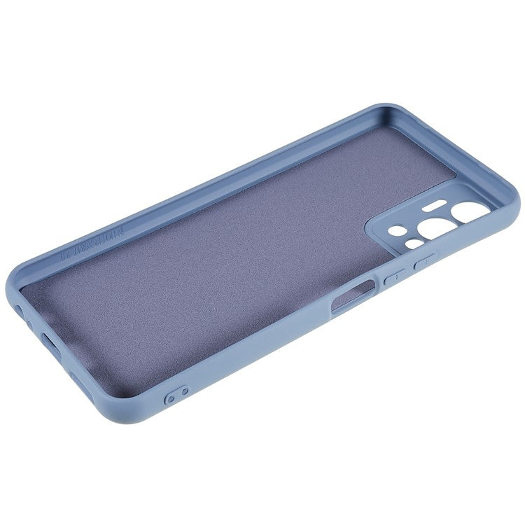 For Infinix Hot 12 4G Anti-Slip Liquid Silicone Texture Phone Case 2.0mm Thick Arc Edge Soft TPU Shockproof Back Cover - Grey