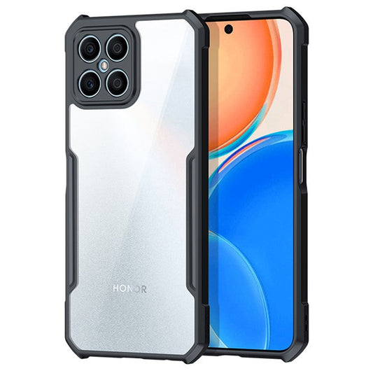 XUNDD For Honor X8 4G Acrylic + TPU Phone Case Anti-drop Protective Phone Back Cover - Black