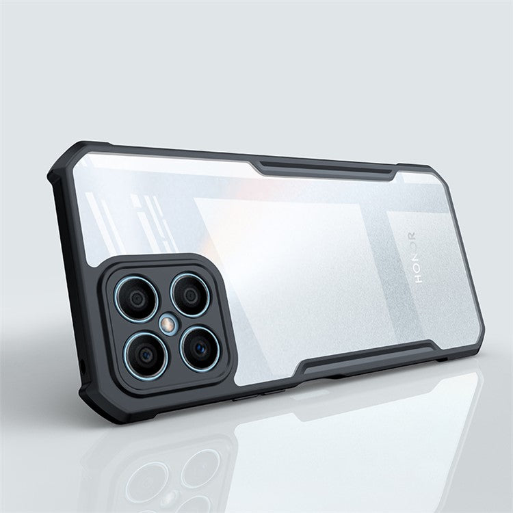 XUNDD For Honor X8 4G Acrylic + TPU Phone Case Anti-drop Protective Phone Back Cover - Black