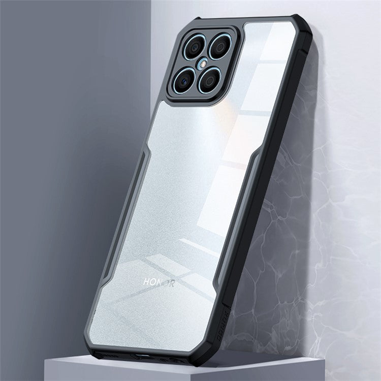 XUNDD For Honor X8 4G Acrylic + TPU Phone Case Anti-drop Protective Phone Back Cover - Black