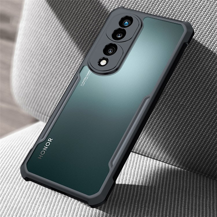 XUNDD For Honor 70 Pro 5G / 70 Pro+ 5G Acrylic + TPU Phone Case Shock-absorbing Protective Mobile Phone Back Cover - Black