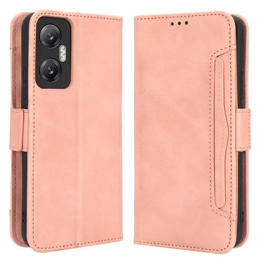 For Infinix Hot 20 5G / X666 / X666B PU Leather Wallet Phone Case Stand Magnetic Closure Flip Phone Cover with Multiple Card Slots - Pink