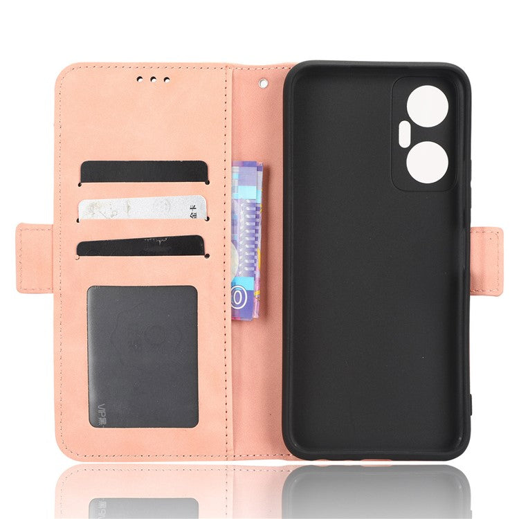 For Infinix Hot 20 5G / X666 / X666B PU Leather Wallet Phone Case Stand Magnetic Closure Flip Phone Cover with Multiple Card Slots - Pink