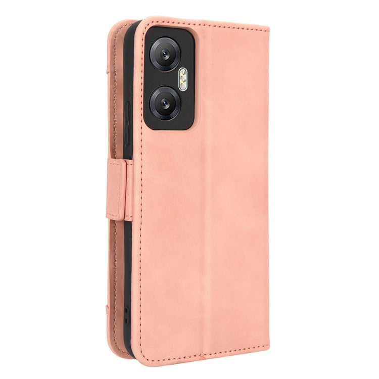 For Infinix Hot 20 5G / X666 / X666B PU Leather Wallet Phone Case Stand Magnetic Closure Flip Phone Cover with Multiple Card Slots - Pink