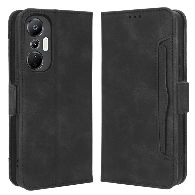 For Infinix Hot 20S 4G / X6827 PU Leather Wallet Stand Magnetic Flip Smartphone Cover with Multiple Card Slots - Black