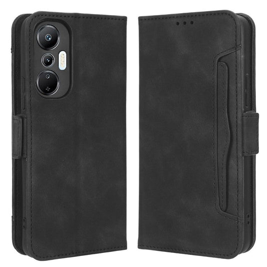 For Infinix Hot 20S 4G / X6827 PU Leather Wallet Stand Magnetic Flip Smartphone Cover with Multiple Card Slots - Black