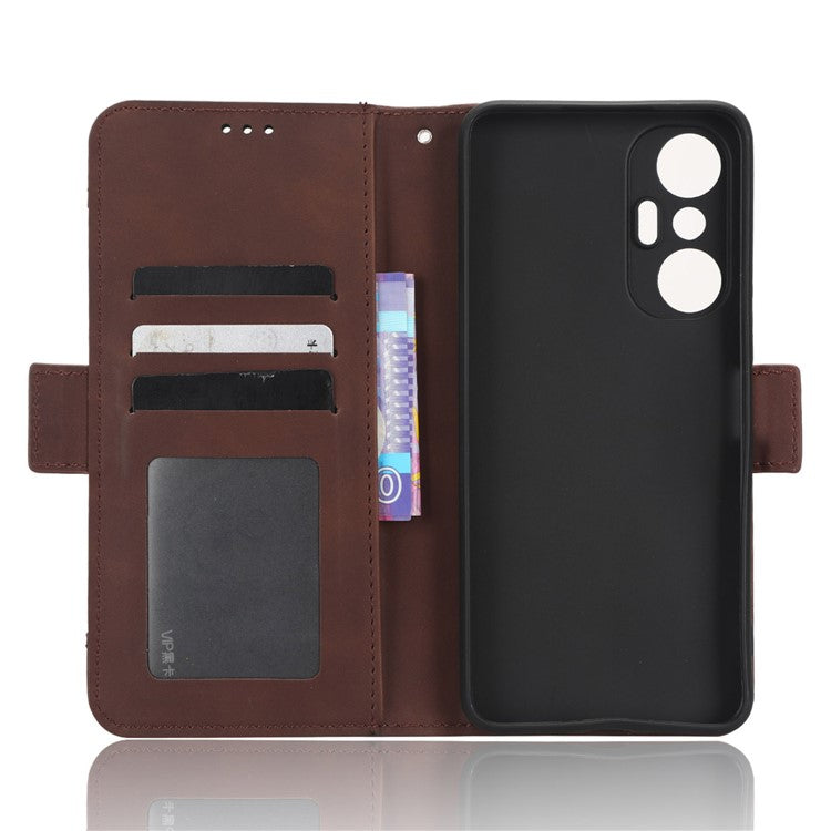 For Infinix Hot 20S 4G / X6827 PU Leather Wallet Stand Magnetic Flip Smartphone Cover with Multiple Card Slots - Brown