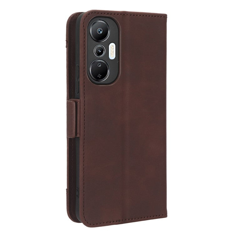 For Infinix Hot 20S 4G / X6827 PU Leather Wallet Stand Magnetic Flip Smartphone Cover with Multiple Card Slots - Brown
