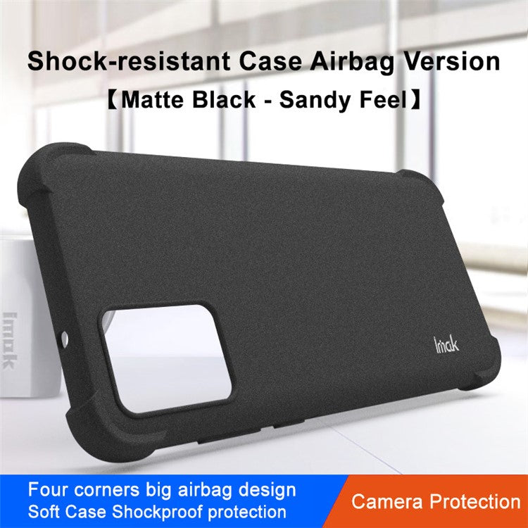 IMAK Matte Phone Cover For Motorola Edge 30 Neo 5G / Edge 30 Lite Drop-proof Soft TPU Four Corners Airbag Anti-scratch Phone Case - Black