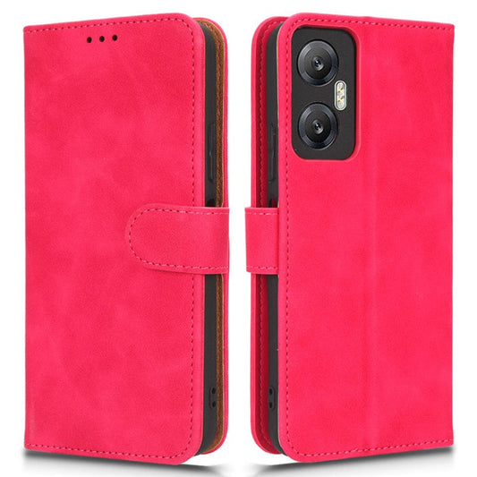 Phone Flip Leather Wallet Case For Infinix Hot 20 5G Skin-Touch Feeling Anti-Drop Cell Phone Cover Stand - Rose