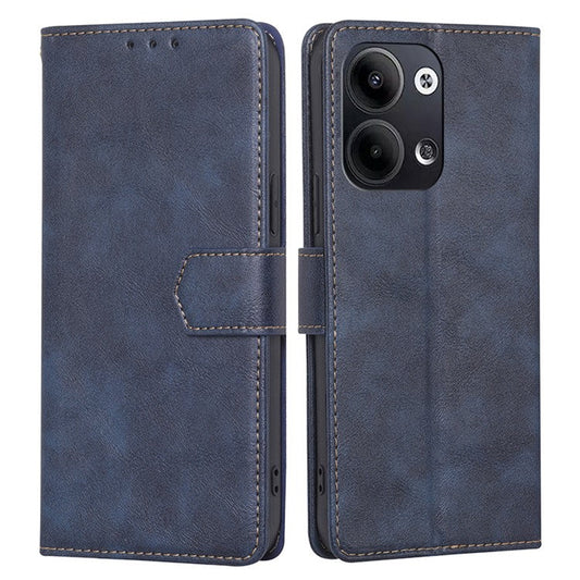 TPU+PU Leather Flip Phone Case for Oppo Reno9 Pro 5G / Reno9 5G, RFID Blocking Stand Magnetic Phone Shell Cover Wallet - Blue