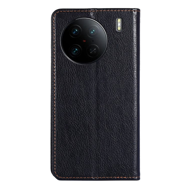 Cell Phone Cover for vivo X90 Pro 5G, Anti-Scratch Foldable Stand Wallet PU Leather Phone Case Magnetic Auto-closing Shell - Black