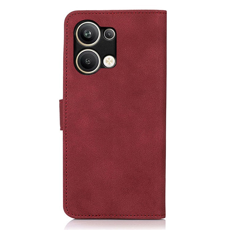 KHAZNEH For Oppo Reno9 Pro+ 5G Textured PU Leather Wallet Phone Case Magnetic Clasp Stand Shockproof Cover - Red