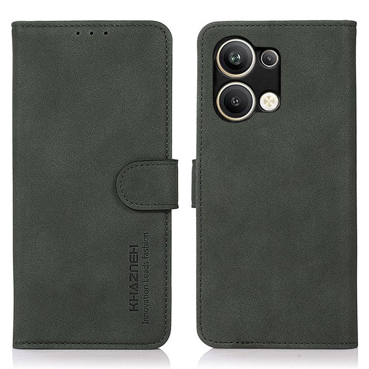 KHAZNEH For Oppo Reno9 Pro+ 5G Textured PU Leather Wallet Phone Case Magnetic Clasp Stand Shockproof Cover - Green