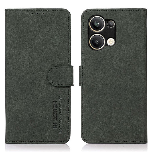 KHAZNEH For Oppo Reno9 Pro+ 5G Textured PU Leather Wallet Phone Case Magnetic Clasp Stand Shockproof Cover - Green