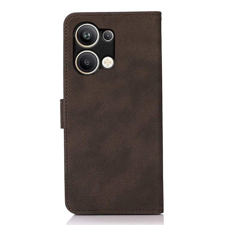 KHAZNEH For Oppo Reno9 Pro+ 5G Textured PU Leather Wallet Phone Case Magnetic Clasp Stand Shockproof Cover - Brown