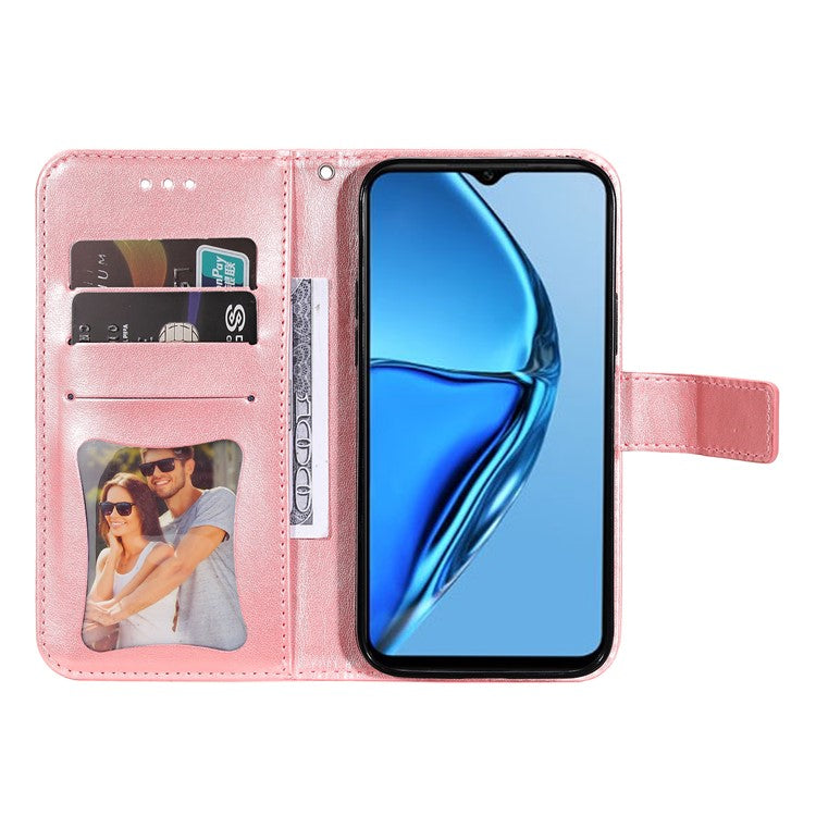 For Infinix Hot 20S 4G Flip Leather Phone Case Stand Wallet Flower Imprinting Phone Cover with Strap - Pink