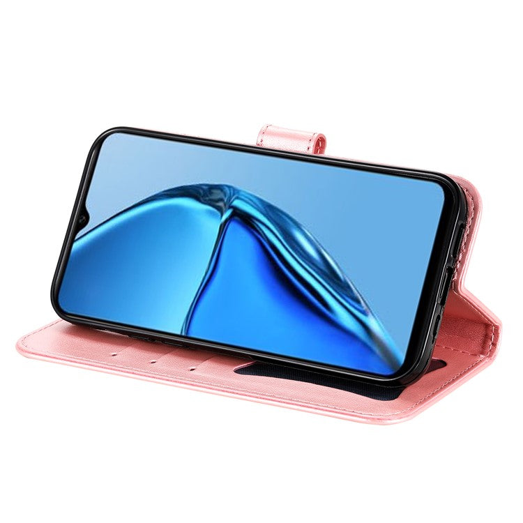 For Infinix Hot 20S 4G Flip Leather Phone Case Stand Wallet Flower Imprinting Phone Cover with Strap - Pink