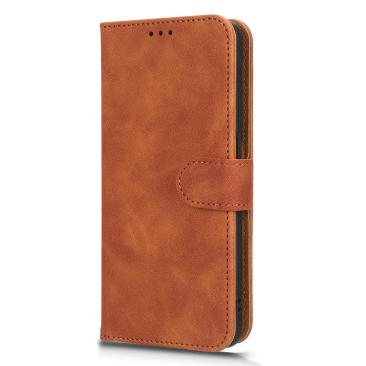 Phone Wallet Case For Oppo Reno9 Pro+ 5G Skin-Touch Feeling PU Leather Cell Phone Cover Stand Card Holder - Brown