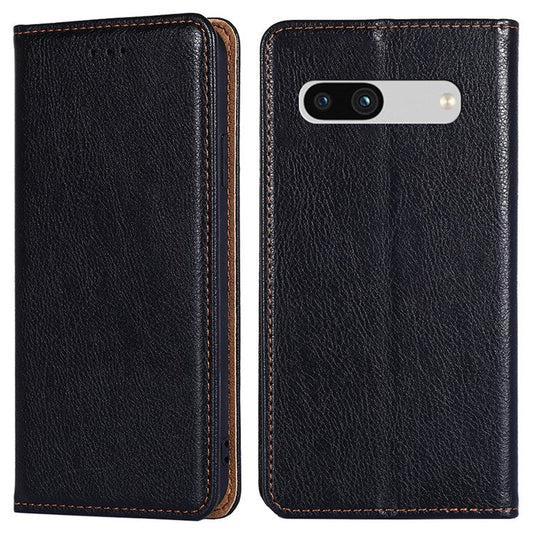 PU Leather Phone Case For Google Pixel 7a, Magnetic Auto-closing Stand Drop-proof Phone Flip Wallet Cover - Black