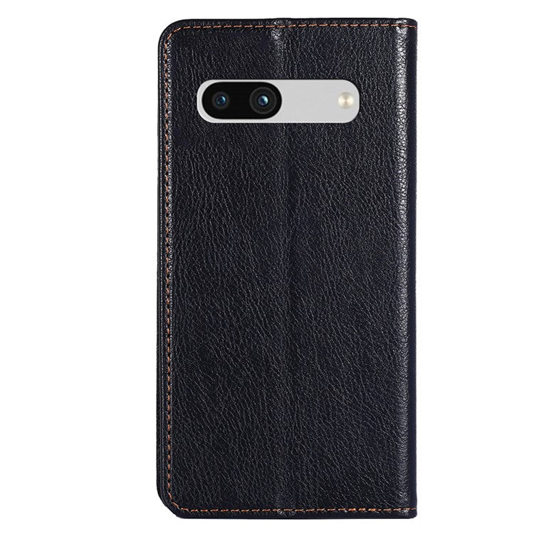 PU Leather Phone Case For Google Pixel 7a, Magnetic Auto-closing Stand Drop-proof Phone Flip Wallet Cover - Black