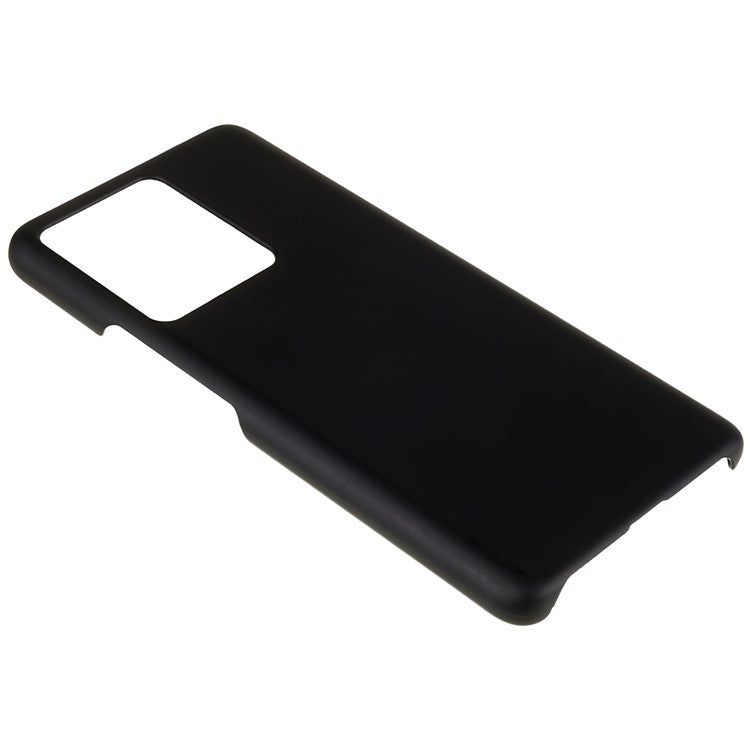 For vivo iQOO 10 5G Anti-Drop Plastic Cell Phone Cover Rubberized Glossy Phone Case Phone Back Protector - Black