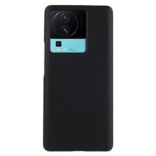 For vivo iQOO Neo7 SE 5G / iQOO Neo7 5G Anti-Fingerprint Hard Plastic Phone Protector Rubberized Glossy Phone Case Cell Phone Cover - Black