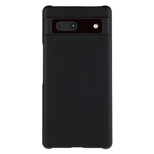 Slim Hard Plastic Phone Cover for Google Pixel 7a, Rubberized Glossy Anti-Scratch Phone Case - Black