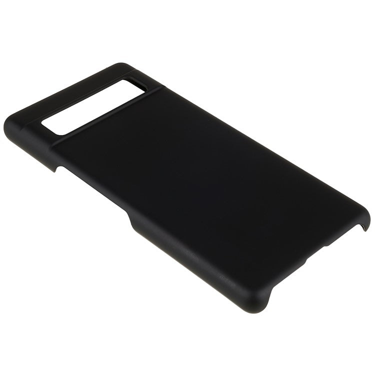 Slim Hard Plastic Phone Cover for Google Pixel 7a, Rubberized Glossy Anti-Scratch Phone Case - Black