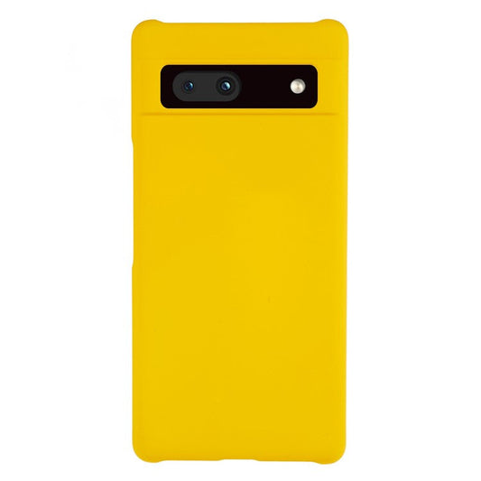 Slim Hard Plastic Phone Cover for Google Pixel 7a, Rubberized Glossy Anti-Scratch Phone Case - Yellow