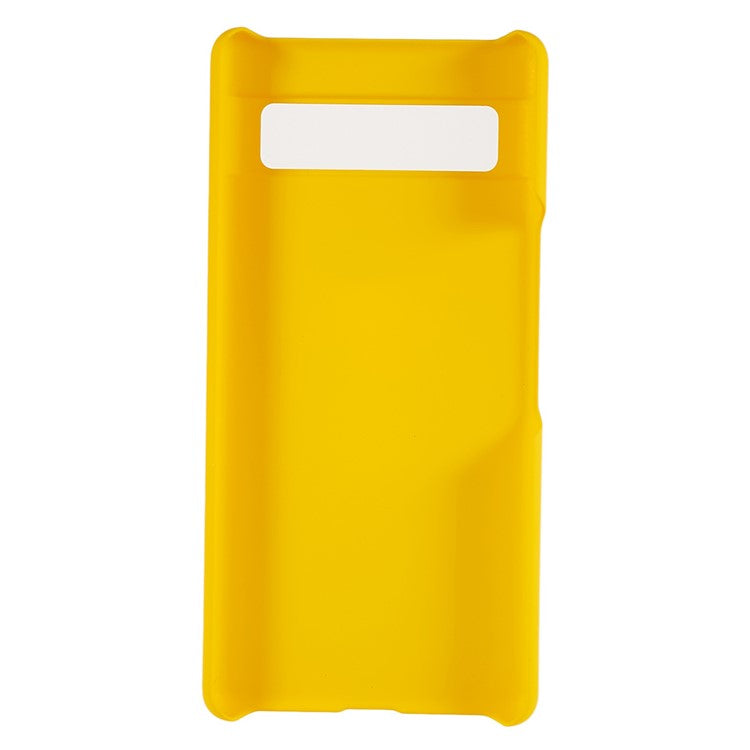 Slim Hard Plastic Phone Cover for Google Pixel 7a, Rubberized Glossy Anti-Scratch Phone Case - Yellow