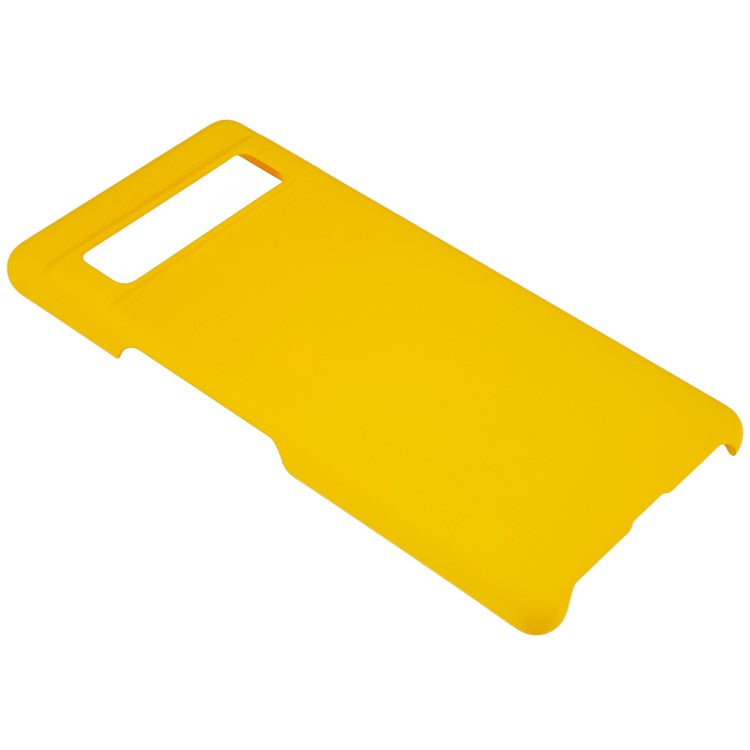 Slim Hard Plastic Phone Cover for Google Pixel 7a, Rubberized Glossy Anti-Scratch Phone Case - Yellow