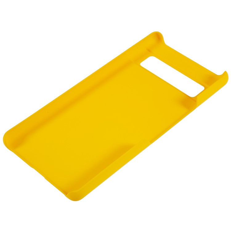 Slim Hard Plastic Phone Cover for Google Pixel 7a, Rubberized Glossy Anti-Scratch Phone Case - Yellow