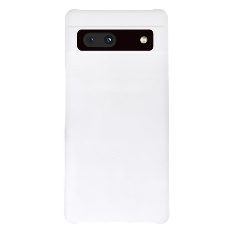 Slim Hard Plastic Phone Cover for Google Pixel 7a, Rubberized Glossy Anti-Scratch Phone Case - White