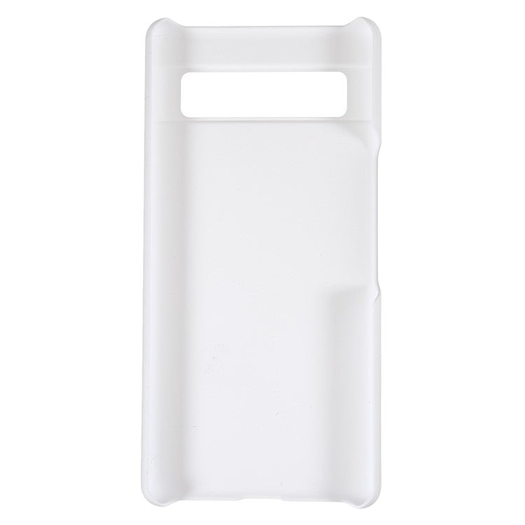 Slim Hard Plastic Phone Cover for Google Pixel 7a, Rubberized Glossy Anti-Scratch Phone Case - White