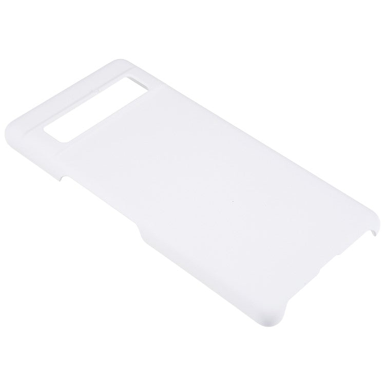 Slim Hard Plastic Phone Cover for Google Pixel 7a, Rubberized Glossy Anti-Scratch Phone Case - White