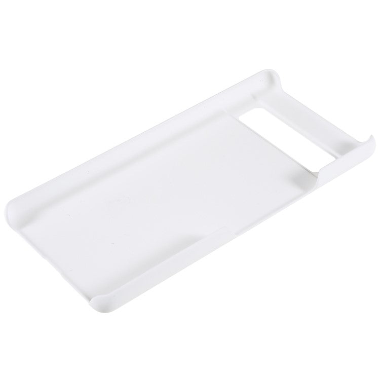 Slim Hard Plastic Phone Cover for Google Pixel 7a, Rubberized Glossy Anti-Scratch Phone Case - White
